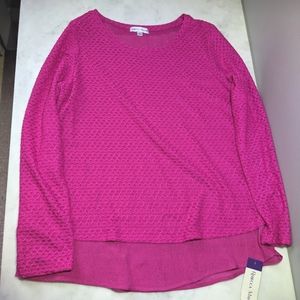 Pink Textured Top / Pink Jersey